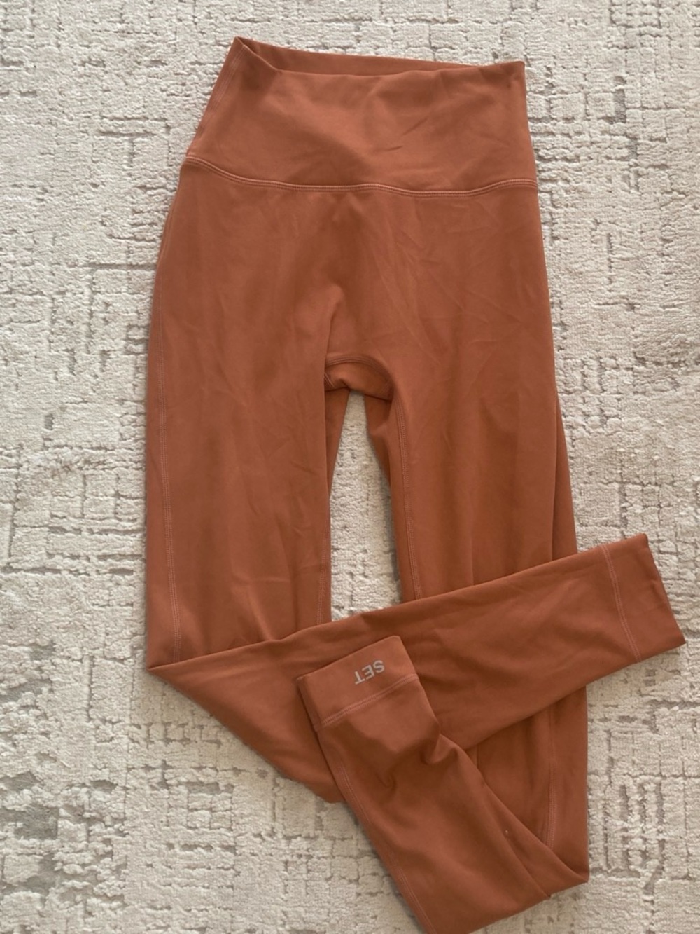 SET Active Girls' Rust High-Rise Leggings